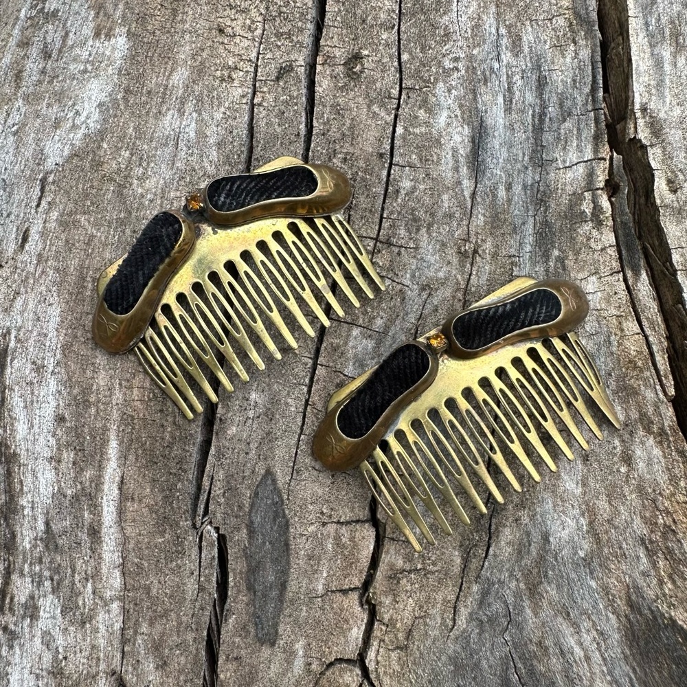 Vintage Pididdly Links Set of 2 Ballet Hair Combs